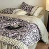 Conjunto de Quatro Peças Estilo Francês Romântico Estilo Fresco 60 Lanjing Tencel Verão Fresco Sedoso Jacquard Capa de Edredom Lençol