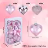 Nueva Fiesta de San Valentín Amor Bola de Navidad Colgante de Árbol de Navidad Bola de Plástico Electrochapado con Forma Especial Decoración Festiva