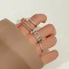 Anillo Abierto Multijunta Transfronterizo Europeo y Americano Juego de 22 Piezas Anillo de Amor Diseño para Mujer Anillo Retro de Nicho