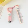 Cortauñas de gatito lindo de dibujos animados Lima de uñas portátil Set de cortauñas Estilo girly Removedor de cutículas Tijeras de uñas portátiles