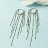 Aretes de Amor Estilo Coreano 2021 Nueva Moda Aretes de Borla de Lentejuelas Modernos Hebilla para la Oreja en Forma de Corazón Largos Delgados Populares en Internet Aretes Combinables