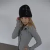 Gorro de Punto Jacquard Cruzado Retro Y2K Nuevo de Otoño e Invierno Estilo Oscuro Ins Artículo de Moda de Nicho Gorro para el Frío