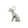 1 Nuevo Modelo de Aleación de Plata Antigua Serie Animal Perro Colgante Encanto Pulsera DIY Collar Llavero Accesorio de Joyería