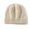 Gorro de 100% Cachemira Pura para Mujer, Cortavientos y Térmico, con Tecnología de Tejido de Trenza, para Otoño e Invierno, Estilo Normcore de Lujo Accesible, Gorro de Lana con Protección para las Orejas