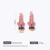 Serie Chica de Moda Colgante de Acero Inoxidable Tacones Altos Labial Bolso Color Esmalte Accesorios para Collar Pulsera DIY
