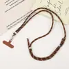 Nuevo Color de Moda Tejido a Mano Cadena Cruzada Unisex Colgante para Teléfono Móvil Colgante de Bolsa Ajustable Cordón