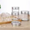 Botella de Vidrio Transparente para Crema de 100g Botella para Crema Facial de 50g Botella para Crema de Ojos Transparente Tarro para Mascarilla Botella de Empaque Cosmético
