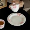 Moji Jade Barro Porcelana Blanca Pintado a Mano Youtian Quema Arco Cerámica Olla Portando Accesorios Ceremonia del Té Bandeja Refrescos Hogar Bandeja Burbujas Secas