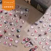 Cyansea Halloween Dibujos Animados Corazón Patrón Cruzado Pegatinas para Uñas DIY Simple y Elegante Pegatinas de Uñas con Adhesivo