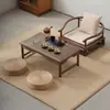 Mesa de Centro Tatami em Madeira Maciça, Mesa Pequena para Janela de Canto Estilo Japonês, Mesa de Chá Novo Estilo Chinês, Mesa Baixa de Piso para Varanda, Mesa Simples Kang
