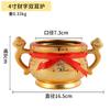 Inciensario Binaural Ruyi de Arena Cerámica Muen Dorado Inciensario de Contorno Inciensario Grande para el Hogar Fabricante Mayorista de Utensilios Budistas