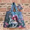 Bolso Estilo Pintura al Óleo de Van Gogh, Capacidad Extra Grande, Bolsa de Compras Plegable, Bolsa de Dibujos Animados Ecológica para Supermercado, Bolsa para la Compra, Bolsa de Almacenamiento