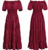 Vestido Largo Medieval Renacentista para Dama Escenario Halloween COS Cosplay Disfraz Retro Q324