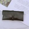 2021 nuevo estuche para gafas de cuero suave con hebilla estuche para gafas de cuero estuche para gafas endurecido estuche de cuero suave blanco estuche para gafas liso