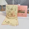 Tarjeta de felicitación Amazon Creative de alta gama, tarjeta de cumpleaños emergente 3D, tarjeta con estampado en caliente, música y luces, souvenir con polvo dorado