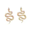 Joyería Transfronteriza Europea y Americana Moda Metal Exagerados Pendientes con Forma de Serpiente Ins Estilo Genial de Moda Hip-Hop Pendientes de Serpiente Pendientes