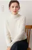 Suéter de Cachemir 100% Grueso de Cuello Alto para Otoño e Invierno, Suéter Cálido de Punto para Mujer, Top Base, Suéter Versátil, Ropa Interior para Mujer