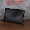 Venta directa del fabricante: Bolso de mano horizontal de piel genuina para hombre, Bolso casual de negocios de piel de oveja de primera capa