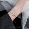 Pulsera de plata de ley S925 con diseño de luna y principito, nueva y sencilla pulsera de diamantes de moda, estilo coreano, elegante pulsera combinable.