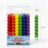 Velas de Cumpleaños con Patrón Espiral, Decoraciones Coloridas para Pasteles Infantiles Estilo Ins Romántico, Velas Retorcidas, Venta al por Mayor desde el Fabricante