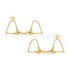 Latón Chapado en Oro de 18 Quilates de Alta Calidad Diseño Creativo de Nicho Europeo y Americano Pendientes de Aro Mismos Pendientes E211257