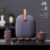 Conjunto de Chá Kung Fu de Areia Roxa Portátil Pequeno Conjunto Conjunto de Chá de Viagem Acampamento ao Ar Livre Presente Comercial Conjunto de Chá de Ponta Presente