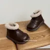 Sapatos de algodão de inverno para bebê com fleece sapatos de inverno para bebês botas de neve para crianças pequenas botas de algodão para meninas botas de couro para meninos Dr infantil. Martens
