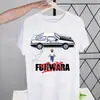 Camiseta de Modal 180g Coche de Drift Initial D Sol Rojo de Akagi Camiseta de Anime de Verano Ae86 Talla Europea Jd