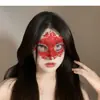 Máscara de Año Nuevo Dioses Niña Zorro Flor Máscara Facial Estilo Nacional Antiguo Pintura de Color Bola Barra Media Cara Máscara de Vestir