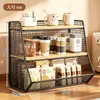 Estante de almacenamiento de escritorio, estante para mesa de cocina, mesa de centro para sala de estar del hogar, portavasos multicapa, soporte para bolsitas de té, estante para snacks