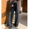 Otoño 2026 Nuevo Pantalones Casuales de Cachemira Pierna Recta Cintura Alta Diseño de Cordón Holgados Adelgazantes Caída Pantalones de Pierna Ancha Mujer