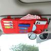 Porta Cartões Quebra-Sol para Carro Porta Cartões de Visita Porta Óculos Zíper Porta Recibos de Carro Porta Identidade para Celular de Carro Armazenamento