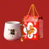 Taza de Agua Souvenir del Año del Caballo, Buen Comienzo, Reunión Anual, Taza Cerámica Festiva, Taza de Regalo, Juego de Tazas de Riqueza Inmediata al por Mayor