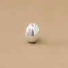 Prata de lei s925, meticulosamente trabalhada, banhada a ouro, pingente de conta de prata mini 6mm, berloque feijão do amor, pulseira e colar DIY, pequena conta de prata