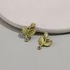 Nuevo colgante de hoja de bambú de estilo chino con sensación fresca, accesorios de aleación para manualidades, pulsera de mano, pendientes, material al por mayor