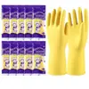 Guantes de látex Nanyang al por mayor resistentes al desgaste protectores de invierno para cocina lavado de platos domésticos impermeables de tendón de res guantes domésticos