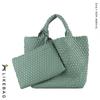 Bolso Tote de Negocios Transfronterizo para Viajeros PU Tejido Gran Capacidad Bolso de Mano 2022 Nueva Moda Bolso Tejido Casual