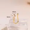 Anel de Nariz em U Feminino Europeu e Americano Mais Vendido Sem Perfuração Clipe de Nariz de Cobre Zircônia Brilhante Simples Moda Amazona Atacado