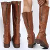 Botas largas de mujer con cremallera transfronterizas europeas y americanas, botas de equitación estilo europeo y americano primavera/otoño 2026, venta al por mayor de botas de mujer, tallas grandes