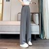 Pantalones Rectos de Tiro Alto, Nuevo Estilo Delgado de Verano, Pantalones Versátiles Negros Relajados, Pantalones de Moda Holgados con Caída, Más Vendidos