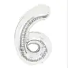 Globo Digital de Aluminio de 32 Pulgadas Imitación Cuerpo Delgado de EE. UU. Decoración para Fiesta de Cumpleaños Margarita Negro Oro Plata Blanco
