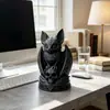 Novo ornamento de crânio de morcego de fantasia sombria impresso em 3D transfronteiriço com artesanato de escultura vintage, estatueta de mesa misteriosa para criar ambiente