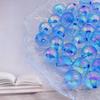 Contas redondas transparentes coloridas com revestimento UV, luminosas, com furo reto, 16mm, para pendurar no carro, chaveiro, material para acessórios de miçangas DIY