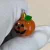 Foto Real Transfronteiriça Halloween Abóbora Brincos Pingente Confortáveis Acessórios Chaveiro Colar de Resina Joias Crânio Estéreo