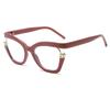 Adorno de Perlas Explosiones Transfronterizas Moda Femenina Marco de Gafas de Espejo Plano Anti-luz Azul Marco de Gafas Personalizado Cyber Celebre de Medio Marco