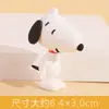Funda de teléfono de pegamento cremoso DIY Llavero de muñeca Snoopy Cadena de llavero de Charlie el niño de pelo tres Colgante para bolso de cadena