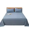 Venta al por mayor del fabricante Estilo Muji Color Sólido Colcha Sencilla Sábana Individual Cubre Cama Dormitorio Hogar Algodón Lavado Agradable a la Piel Sábana Individual