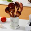 Fabricante Kemu Cuchara de Madera, Sin Pintar ni Encerar, Cuchara de Madera con Mango Largo para Uso Doméstico, Cuchara para Gachas, Cuchara para Hot Pot, Se Puede Colgar