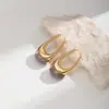 Pendientes de resina de lujo Nala para mujer, pendientes geométricos dorados, diseño de nicho, sensación de alta gama, cierres de oreja versátiles