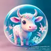 Popular Transfronterizo Nuevo Producto de Amazon Animales del Zodiaco Colgante Plano de Acrílico Colgante para Árbol de Navidad Navidad